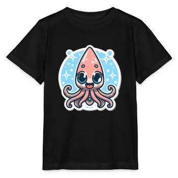 Amoureux des calamars - T-shirt bio MINI CREATOR Stanley/Stella Enfant - noir - Devant - Mikhail (115cm)