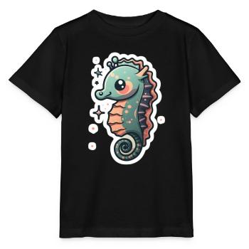 Seahorse Lover - Stanley/Stella MINI CREATOR Kids’ T-Shirt - black - Front - Mikhail (115cm)