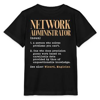 Network administrator Definition - Stanley/Stella MINI CREATOR Kids’ T-Shirt - black - Front - Mikhail (115cm)
