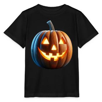 Jack o Lanterne citrouille - T-shirt bio MINI CREATOR Stanley/Stella Enfant - noir - Devant - Mikhail (115cm)