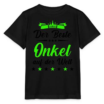Best uncle in the whole world - Stanley/Stella MINI CREATOR Kids’ T-Shirt - black - Front - Mikhail (115cm)