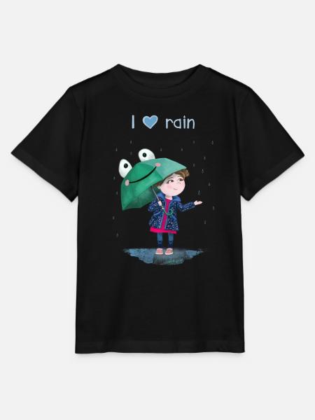 Mädchen im Regen - Stanley/Stella Kinder T-Shirt MINI CREATOR  - Schwarz