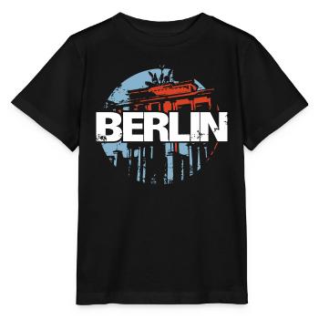 Brandenburger Tor Berlin Deutschland - Stanley/Stella Kinder T-Shirt MINI CREATOR  - Schwarz - Vorne - Mikhail (115cm)