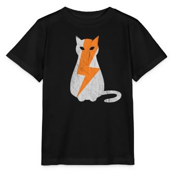 Coup de foudre de chat - T-shirt bio MINI CREATOR Stanley/Stella Enfant - noir - Devant - Mikhail (115cm)