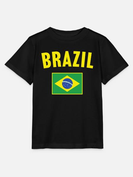 Brasilien Flagge - Stanley/Stella Kinder T-Shirt MINI CREATOR - Schwarz