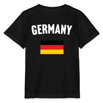 Drapeau de l’Allemagne - T-shirt bio MINI CREATOR Stanley/Stella Enfant - noir - Devant - Mikhail (115cm)