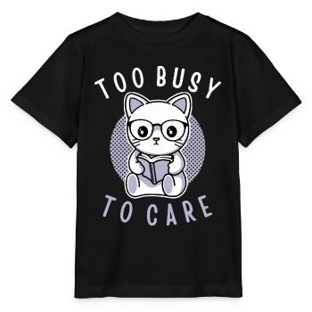 Trop occupé pour s’en soucier - T-shirt bio MINI CREATOR Stanley/Stella Enfant - noir - Devant - Mikhail (115cm)