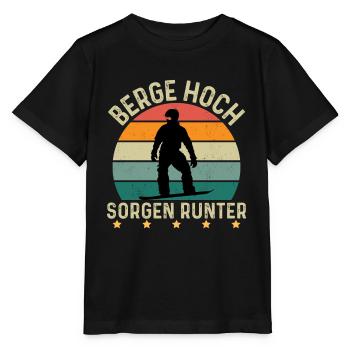 Berge Hoch Sorgen Runter - Stanley/Stella Kinder T-Shirt MINI CREATOR  - Schwarz - Vorne - Mikhail (115cm)