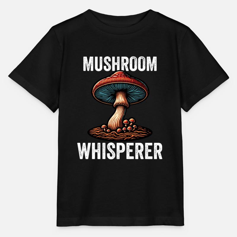 Mushroom Whisperer - Stanley/Stella MINI CREATOR Kids’ T-Shirt - black