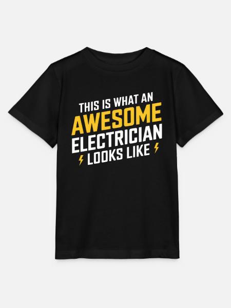 This Is What An Awesome Electrician Looks Like - Stanley/Stella Kinder T-Shirt MINI CREATOR  - Schwarz