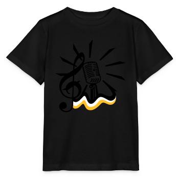 Ein Lied für Deutschland / clef 'n mic (3c) - Stanley/Stella Kinder T-Shirt MINI CREATOR  - Schwarz - Vorne - Mikhail (115cm)
