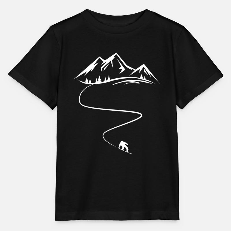 Snowboarder Snowboarden Snowboard Berge Kurven - Stanley/Stella Kinder T-Shirt MINI CREATOR  - Schwarz