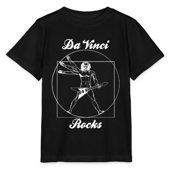 rock n roll Leonard de Vinci - Stanley/Stella Kinder T-Shirt MINI CREATOR  - Schwarz - Vorne - Mikhail (115cm)