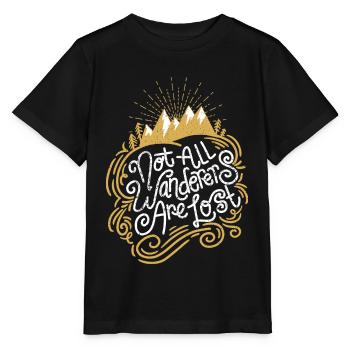 Tous les vagabonds ne sont pas perdus - T-shirt bio MINI CREATOR Stanley/Stella Enfant - noir - Devant - Mikhail (115cm)