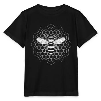apiculteur apiculture abeille à miel avec nid d'abeille - T-shirt bio MINI CREATOR Stanley/Stella Enfant - noir - Devant - Mikhail (115cm)
