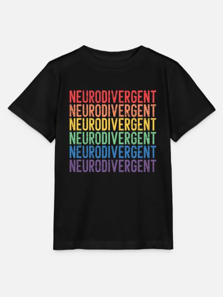 Neurodivergent Neurodiversität Regenbogen ADHS ASD - Stanley/Stella Kinder T-Shirt MINI CREATOR  - Schwarz