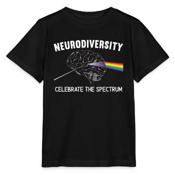 Neurodiversity Celebrate The Spectrum ADHD ASD - Stanley/Stella MINI CREATOR Kids’ T-Shirt - black - Front - Mikhail (115cm)