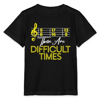 Das sind schwierige Zeiten Musiker Song Composer - Stanley/Stella Kinder T-Shirt MINI CREATOR  - Schwarz - Vorne - Mikhail (115cm)