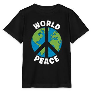 Journée mondiale de la paix, de la bonté internationale de la paix - T-shirt bio MINI CREATOR Stanley/Stella Enfant - noir - Devant - Mikhail (115cm)