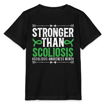 Plus fort que la scoliose Chirurgie du dos de fusion vertébrale - T-shirt bio MINI CREATOR Stanley/Stella Enfant - noir - Devant - Mikhail (115cm)