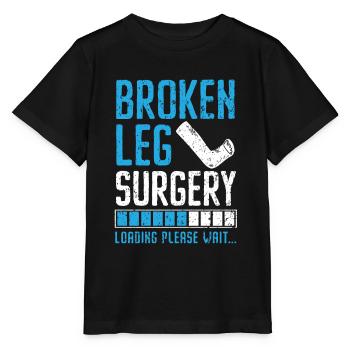 Chirurgie de la jambe cassée Charge Récupération de blessure Rehab - T-shirt bio MINI CREATOR Stanley/Stella Enfant - noir - Devant - Mikhail (115cm)