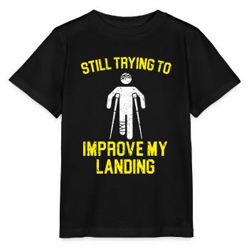 Ich versuche immer noch, mein gebrochenes Bein zu verbessern - Stanley/Stella Kinder T-Shirt MINI CREATOR  - Schwarz - Vorne - Mikhail (115cm)
