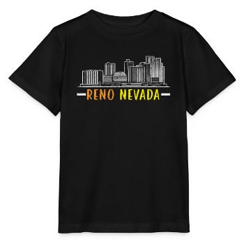 Reno Nevada USA America Nevadians Nevadans - Stanley/Stella MINI CREATOR Kids’ T-Shirt - black - Front - Mikhail (115cm)