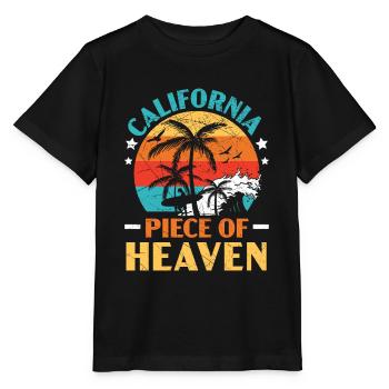 California Piece Of Heaven America Californie États-Unis - T-shirt bio MINI CREATOR Stanley/Stella Enfant - noir - Devant - Mikhail (115cm)