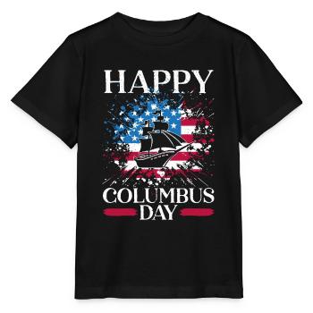 Happy Columbus Day Christopher Columbus Navigator - Stanley/Stella MINI CREATOR Kids’ T-Shirt - black - Front - Mikhail (115cm)