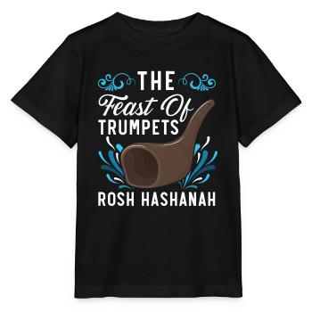 Das Fest der Posaunen Rosch Haschana Juden Juden - Stanley/Stella Kinder T-Shirt MINI CREATOR  - Schwarz - Vorne - Mikhail (115cm)