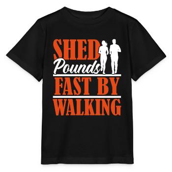 Verlieren Sie schnell Pfunde durch Walking Walker Cardio-Übung - Stanley/Stella Kinder T-Shirt MINI CREATOR  - Schwarz - Vorne - Mikhail (115cm)