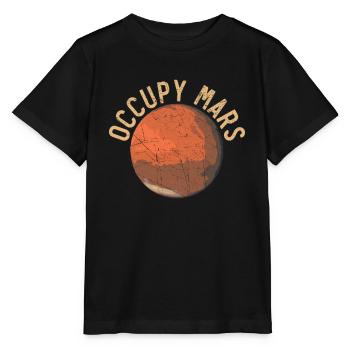 Occupy Mars Outerspace Planet Astronome Astronomie - T-shirt bio MINI CREATOR Stanley/Stella Enfant - noir - Devant - Mikhail (115cm)