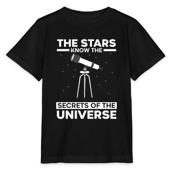 Die Sterne kennen die Geheimnisse des Universums - Stanley/Stella Kinder T-Shirt MINI CREATOR  - Schwarz - Vorne - Mikhail (115cm)