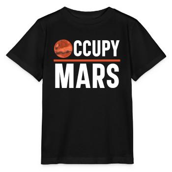 Occupy Mars Outerspace Planet Astronome Astronomie - T-shirt bio MINI CREATOR Stanley/Stella Enfant - noir - Devant - Mikhail (115cm)