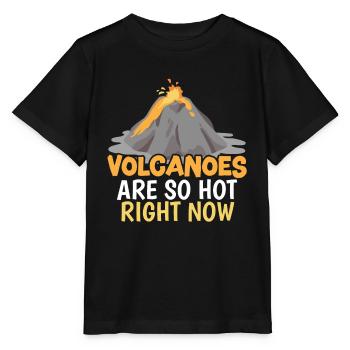Les volcans sont si chauds en ce moment Géologie Volcan - T-shirt bio MINI CREATOR Stanley/Stella Enfant - noir - Devant - Mikhail (115cm)