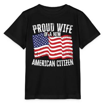 Fier WIfe d’une nouvelle constitution citoyenne américaine - T-shirt bio MINI CREATOR Stanley/Stella Enfant - noir - Devant - Mikhail (115cm)