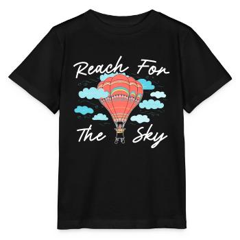 Atteindre la montgolfière Sky Balloonist - T-shirt bio MINI CREATOR Stanley/Stella Enfant - noir - Devant - Mikhail (115cm)