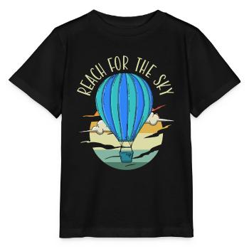 Atteindre la montgolfière Sky Balloonist - T-shirt bio MINI CREATOR Stanley/Stella Enfant - noir - Devant - Mikhail (115cm)