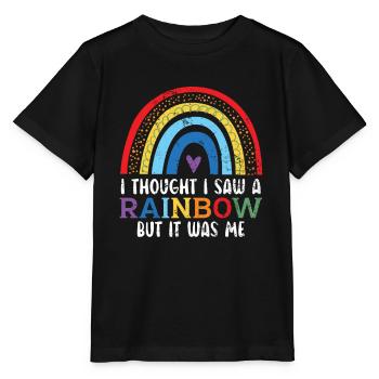 Ich dachte, ich hätte einen Regenbogen gesehen, aber ich war es - Stanley/Stella Kinder T-Shirt MINI CREATOR  - Schwarz - Vorne - Mikhail (115cm)