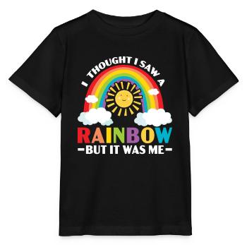 Ich dachte, ich hätte einen Regenbogen gesehen, aber ich war es - Stanley/Stella Kinder T-Shirt MINI CREATOR  - Schwarz - Vorne - Mikhail (115cm)