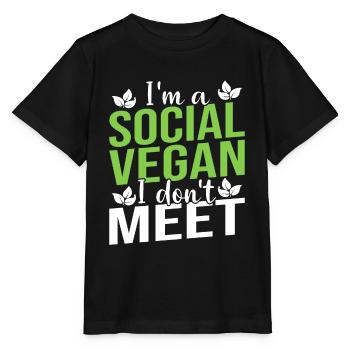 Veganer Vagen Spruch lustig Geschenk - Stanley/Stella Kinder T-Shirt MINI CREATOR  - Schwarz - Vorne - Mikhail (115cm)