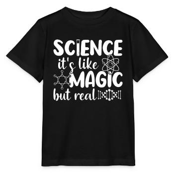 Science Research Saying - Stanley/Stella MINI CREATOR Kids’ T-Shirt - black - Front - Mikhail (115cm)