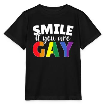 Lache wenn du schwul bist LGBT Homosexuell - Stanley/Stella Kinder T-Shirt MINI CREATOR  - Schwarz - Vorne - Mikhail (115cm)