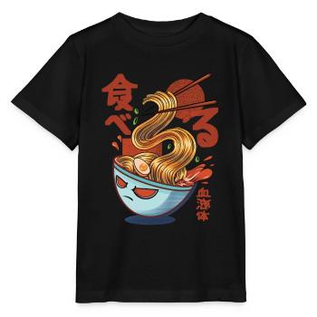 Soupes de nouilles ramen dans le style anime et manga - T-shirt bio MINI CREATOR Stanley/Stella Enfant - noir - Devant - Mikhail (115cm)