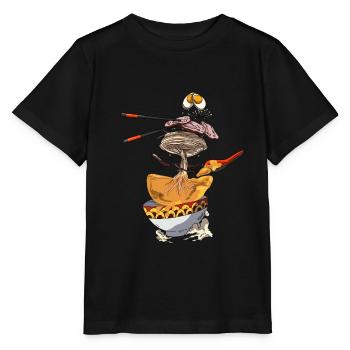 nouilles ramen art japonais délicieuse soupe de nouilles - T-shirt bio MINI CREATOR Stanley/Stella Enfant - noir - Devant - Mikhail (115cm)