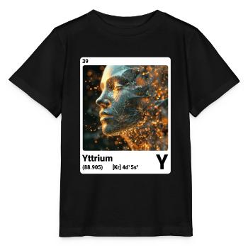 AI am Yttrium (wt) - Stanley/Stella MINI CREATOR Kids’ T-Shirt - black - Front - Mikhail (115cm)