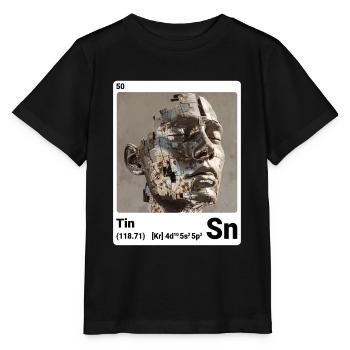 AI am Tin (wt) - Stanley/Stella MINI CREATOR Kids’ T-Shirt - black - Front - Mikhail (115cm)