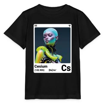 AI am Cesium (wt) - Stanley/Stella MINI CREATOR Kids’ T-Shirt - black - Front - Mikhail (115cm)