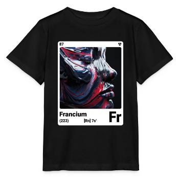 AI am Francium (wt) mode périodique nerd - T-shirt bio MINI CREATOR Stanley/Stella Enfant - noir - Devant - Mikhail (115cm)