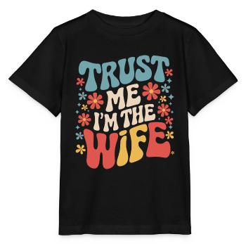 Frau Ehefrau Partnerin Familie Verheiratet - Stanley/Stella Kinder T-Shirt MINI CREATOR  - Schwarz - Vorne - Mikhail (115cm)